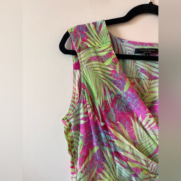 Nanette Lepore 100% Silk Tropical Mini Dress - Picture 3 of 11
